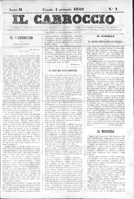 Il Carroccio - Edizione 1 del 04/01/1849